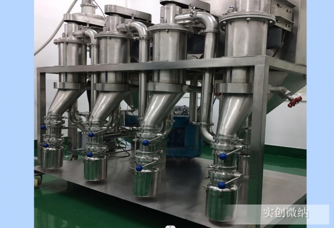 某军工单位高端电子材料多级气流粉碎分级实验机组